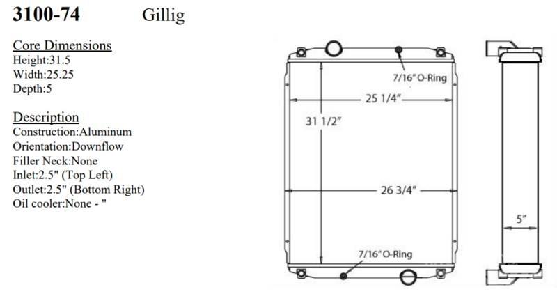 Gillig Bus Radiators