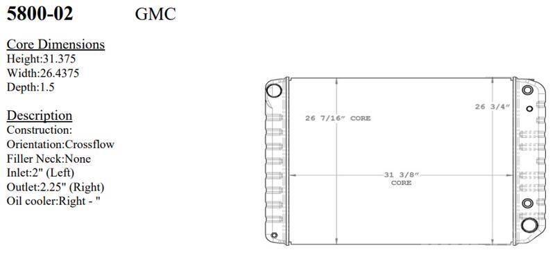 GMC  Radiators