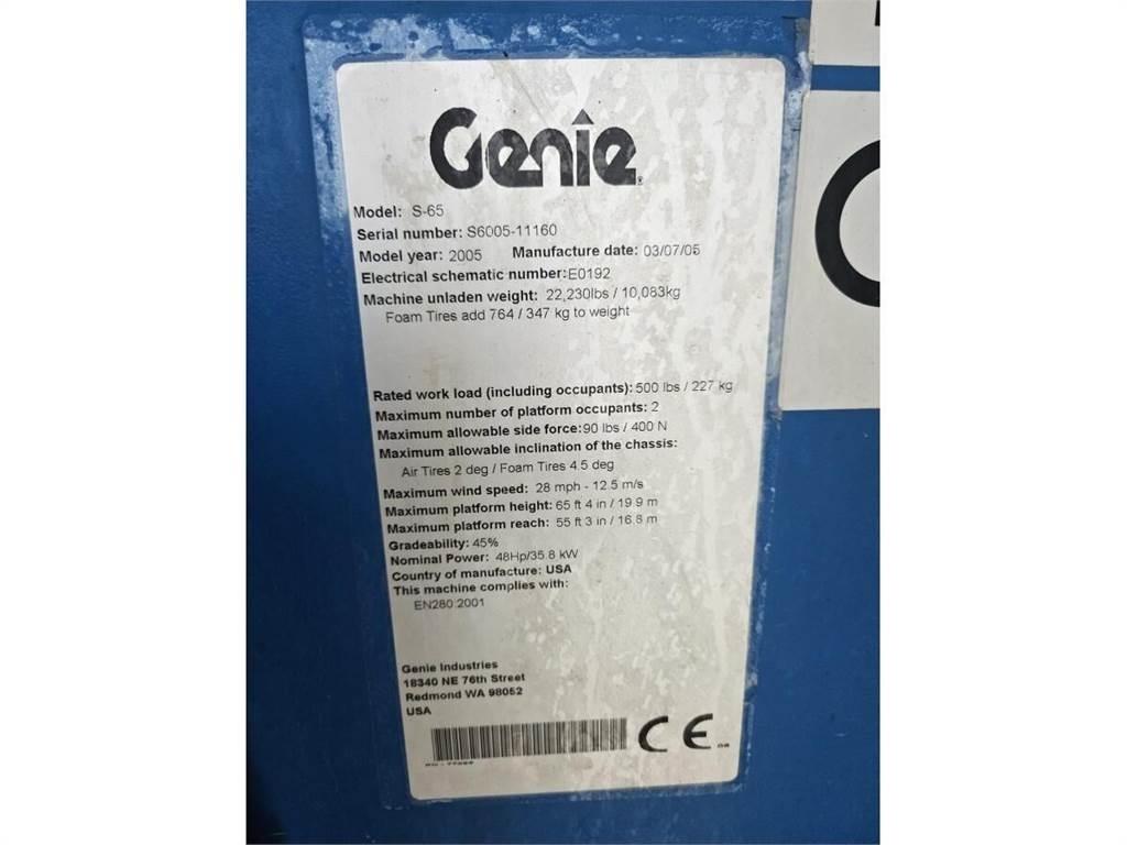 Genie S-65 Telescopic boom lifts