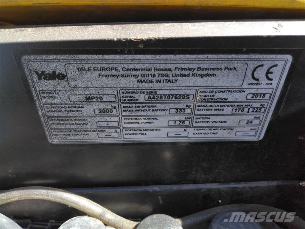 Yale MP20 Low lifter