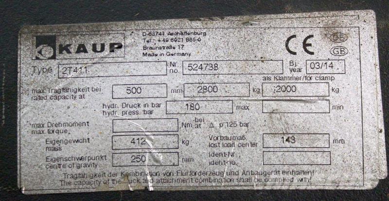 Kaup 2T411 Other components