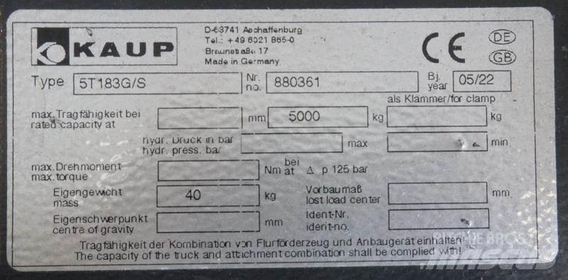 Kaup 5T183G/S Other components