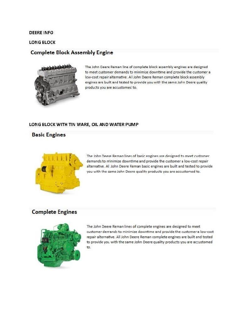 John Deere 4219 Engines