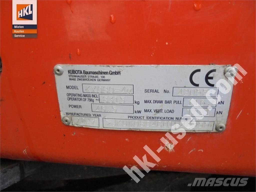 Kubota KX 080-4 Mini excavators < 7t (Mini diggers)