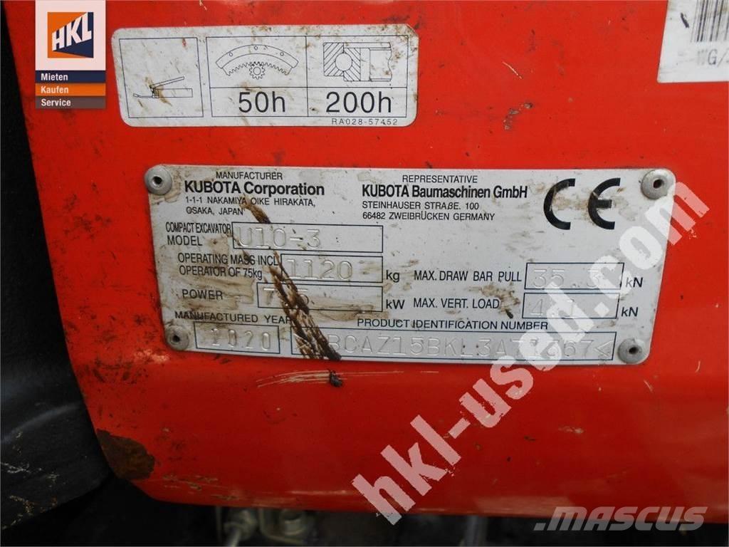 Kubota U 10-3 Mini excavators < 7t (Mini diggers)