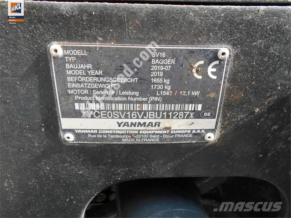 Yanmar SV 16 Mini excavators < 7t (Mini diggers)