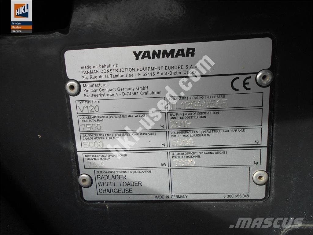 Yanmar V 120 Wheel loaders