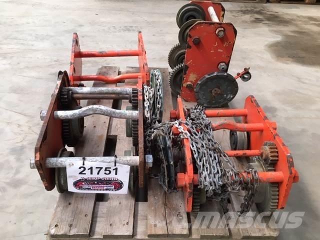  Kran løbekatte - 3 stk. Crane parts and equipment
