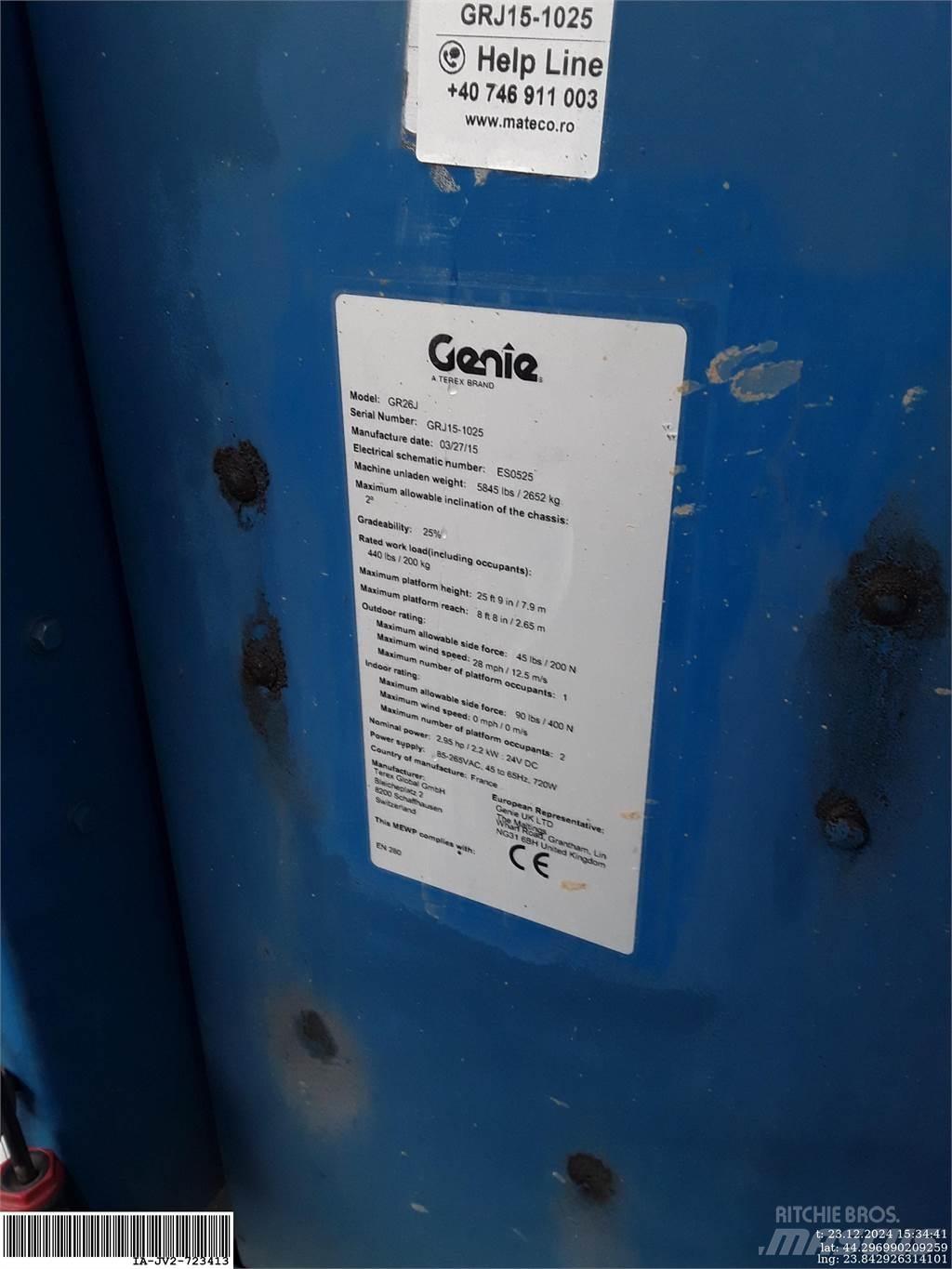 Genie GR26J Used Personnel lifts and access elevators