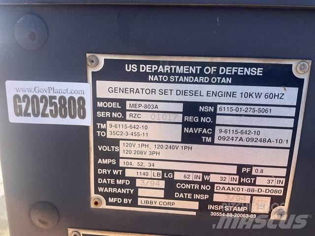  Libby MEP-803A Diesel Generators
