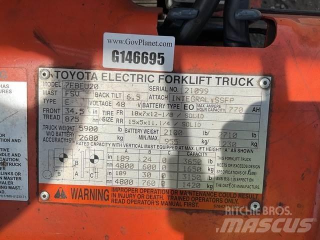 Toyota 7FBEU20 Electric forklift trucks