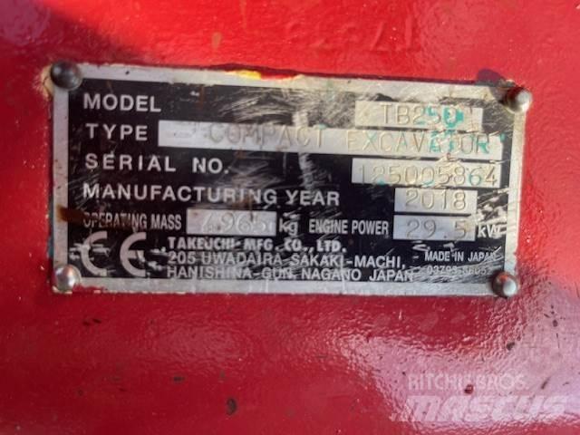 Takeuchi TB250 Mini excavators  7t - 12t