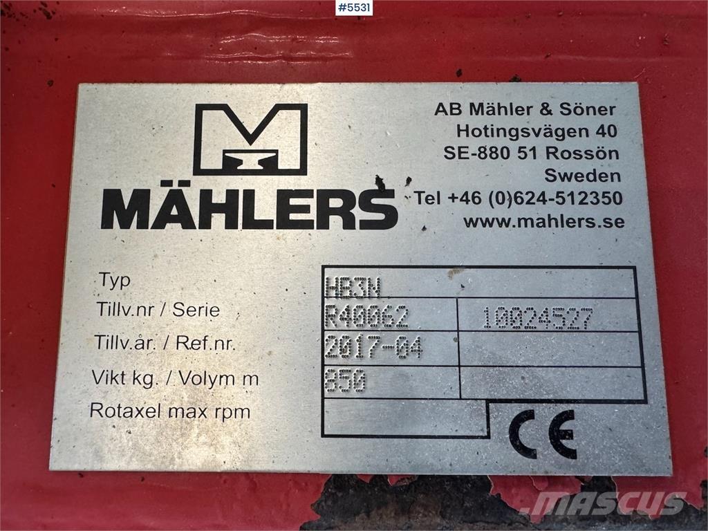 Mählers HR3N Snow blades and plows