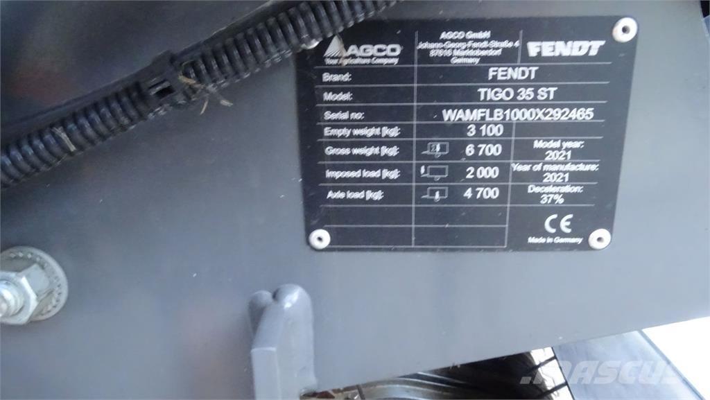 Fendt Tigo Self-loading trailers