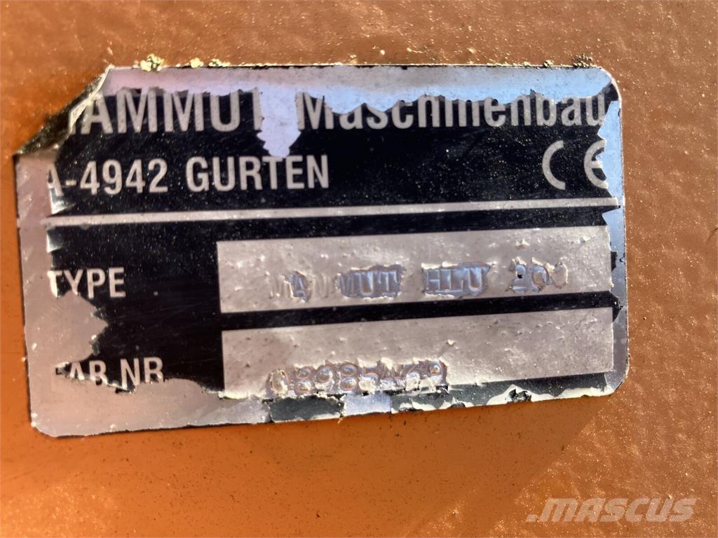 Mammut HLU 200 Front loader accessories