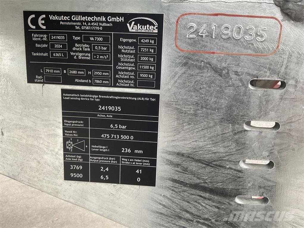  Vakutec VA 7300 Slurry tankers