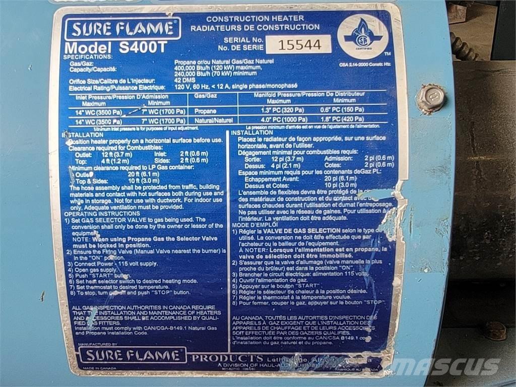  SURE FLAME S400T Heating and thawing equipment