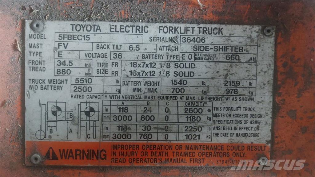 Toyota 5FBEC15 Other