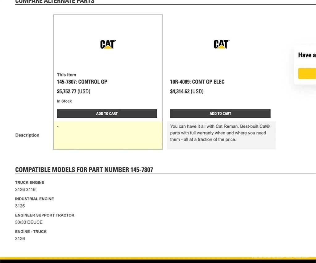 CAT 3126 Electronics