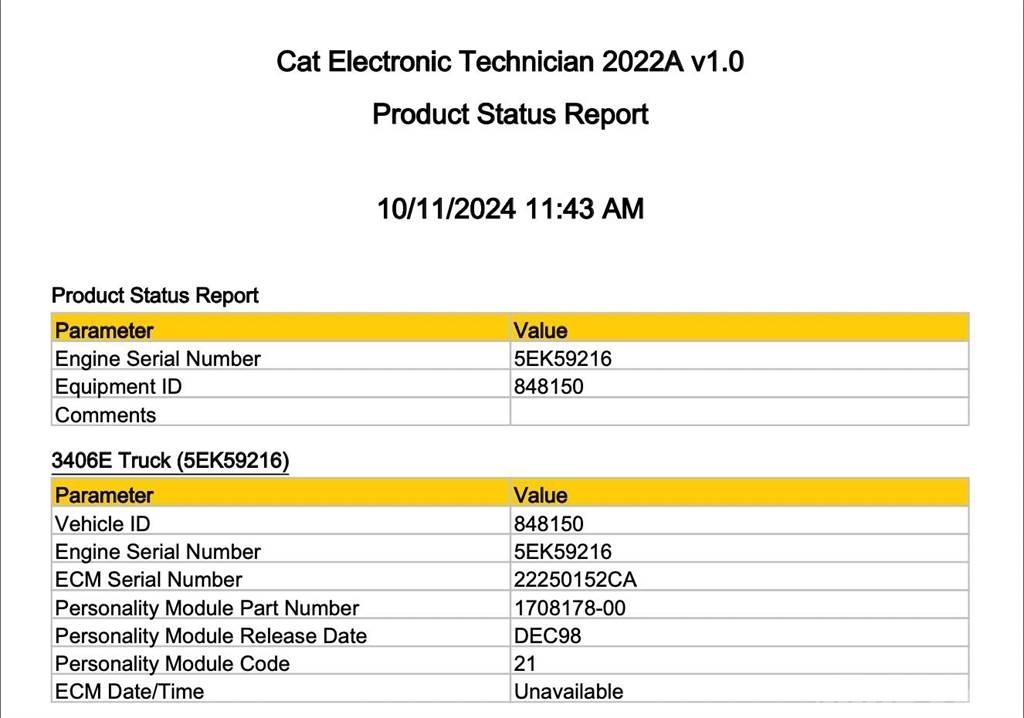 CAT 3406E Electronics