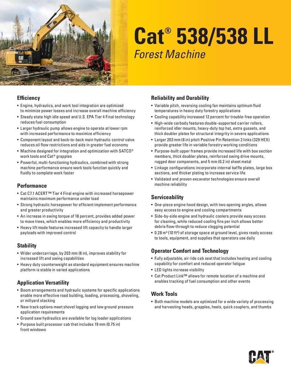 CAT 538 LL Knuckle boom loaders