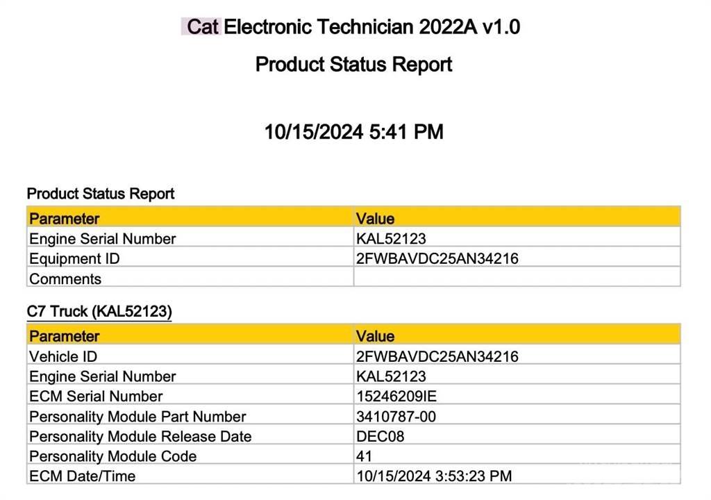 CAT C7 Electronics