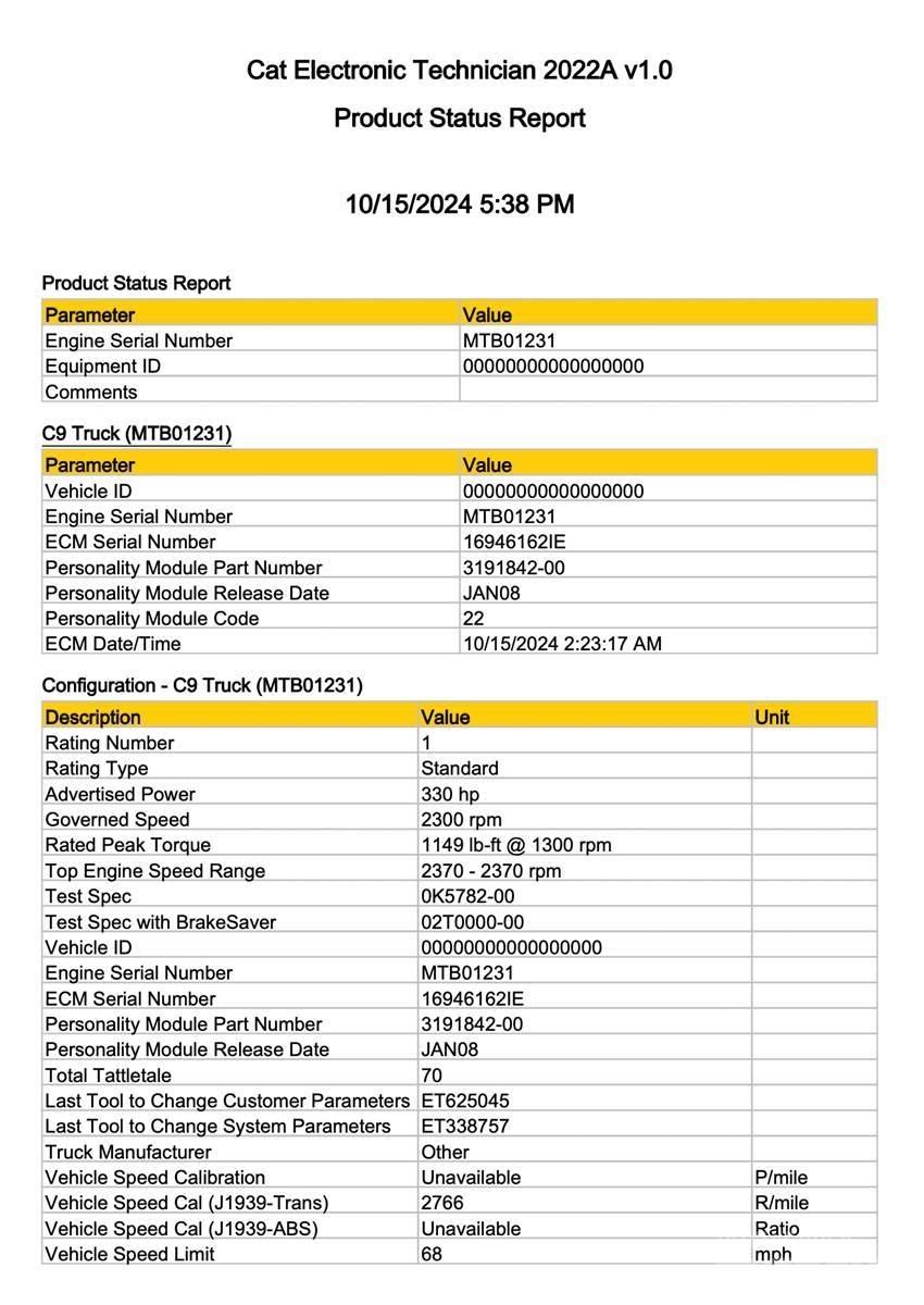 CAT C9 Electronics