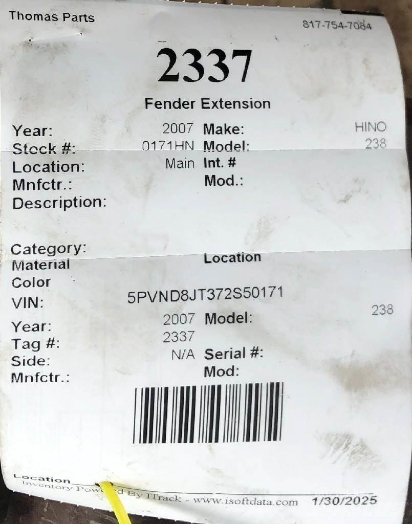 Hino 238 Other components