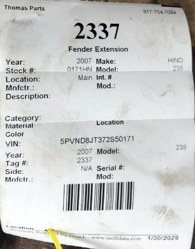 Hino 238 Other components