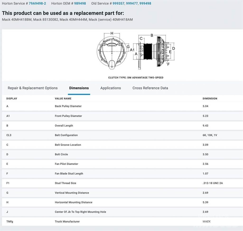 Mack ASET Other components