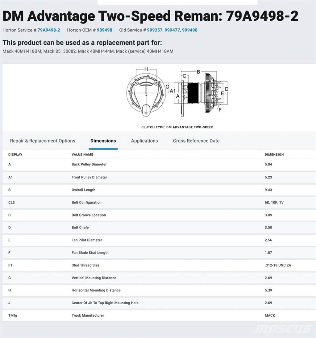Mack ASET Other components