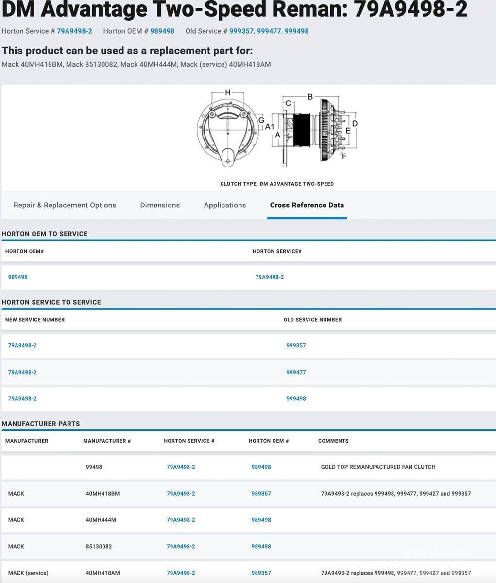 Mack ASET Other components