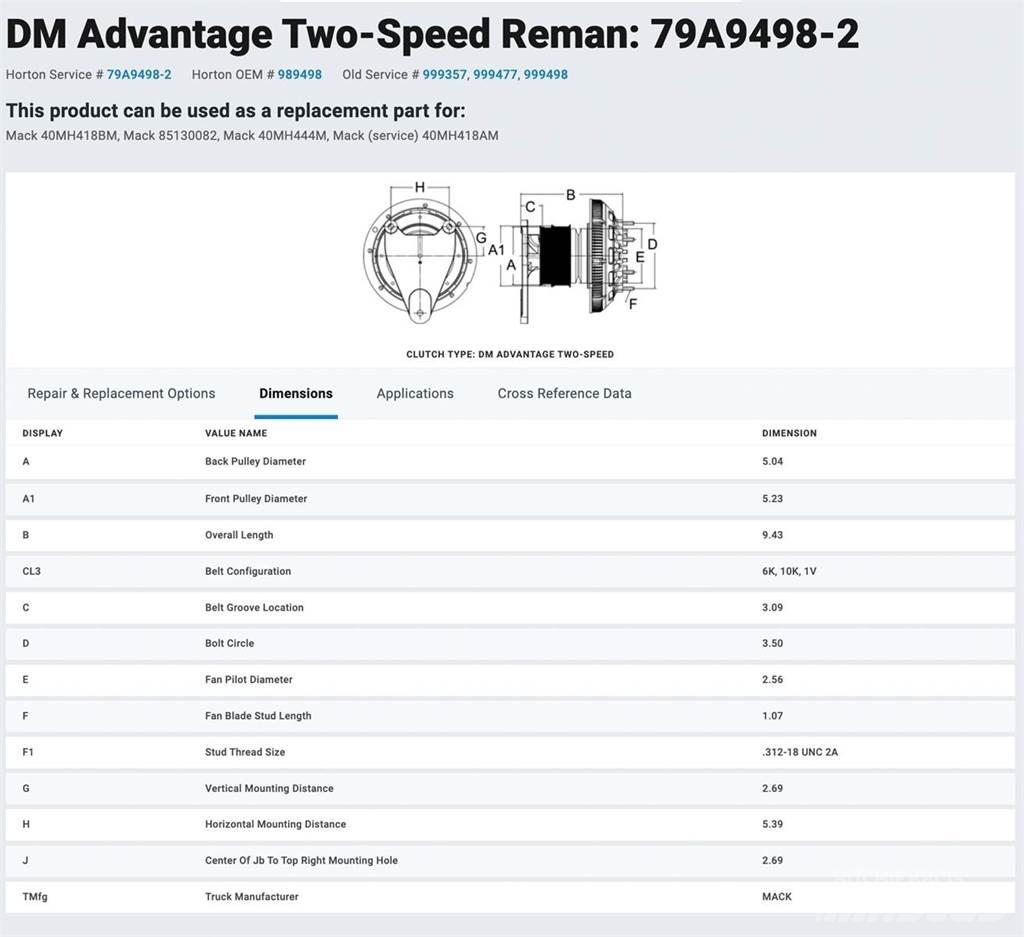 Mack ASET Other components