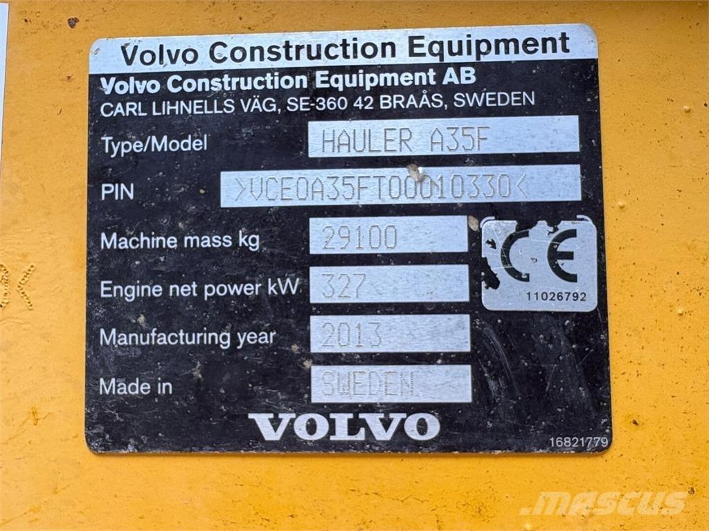 Volvo A 35 F Articulated Haulers
