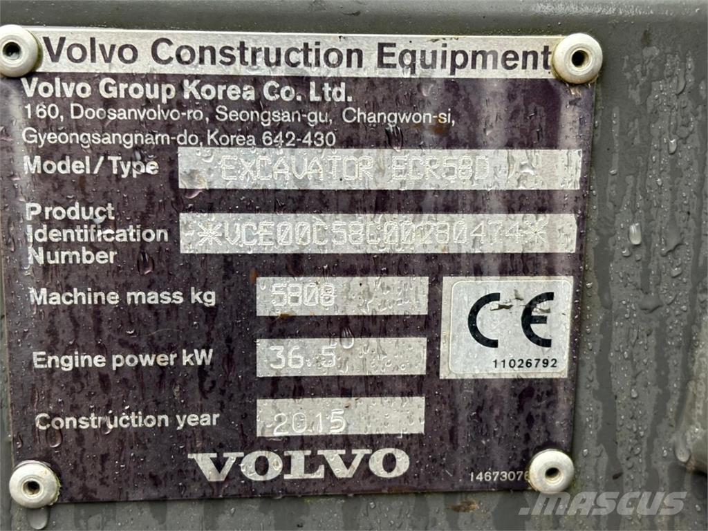Volvo ECR 58 D Mini excavators < 7t (Mini diggers)