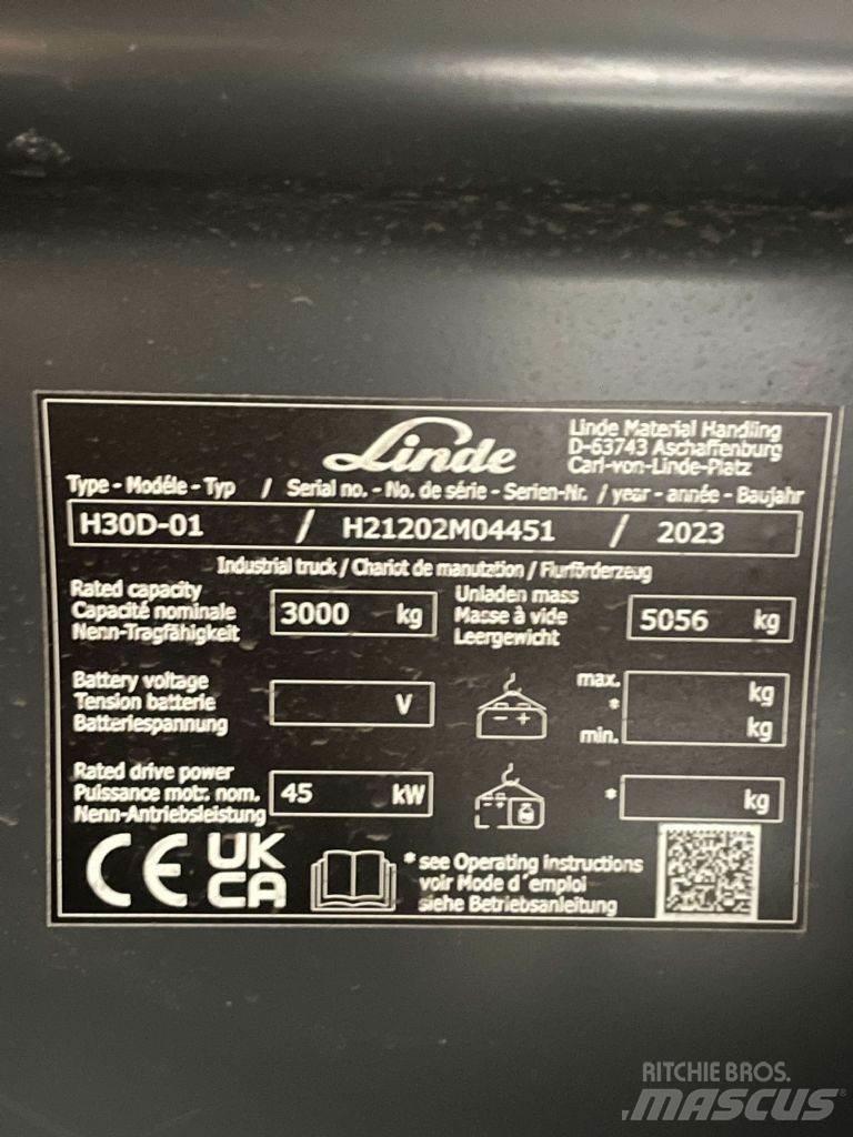 Linde H30D-01-1202 Diesel trucks
