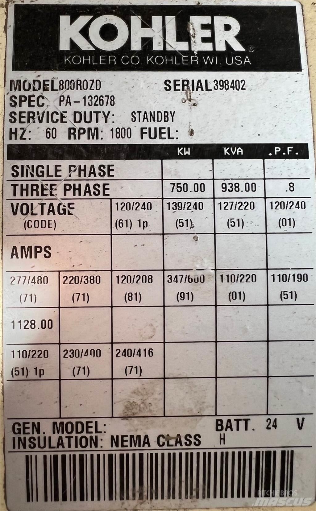 Kohler 800ROZD Diesel Generators
