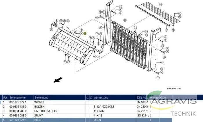 CLAAS ANHÄCKSELKLAPPE Other livestock machinery and accessories