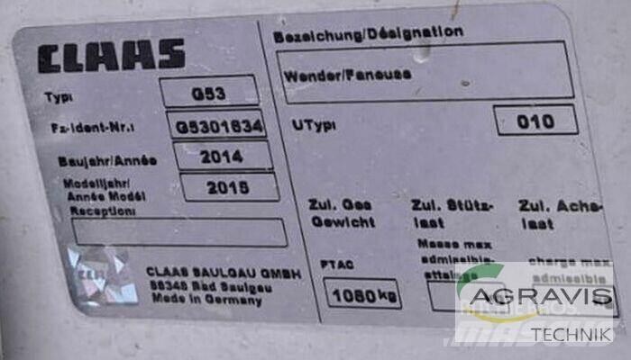 CLAAS VOLTO 800 Rakes and tedders