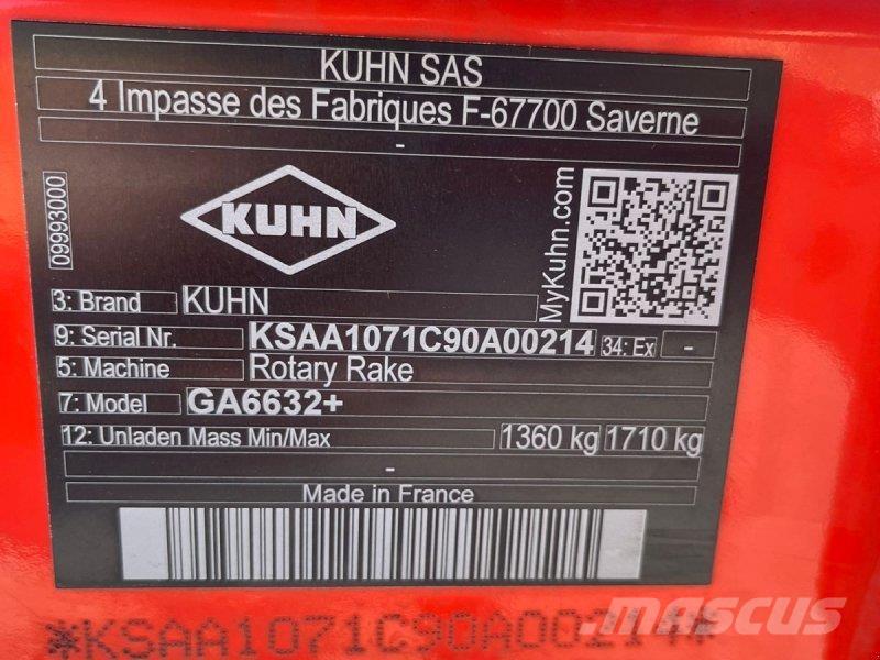 Kuhn GA 6632+ Windrowers
