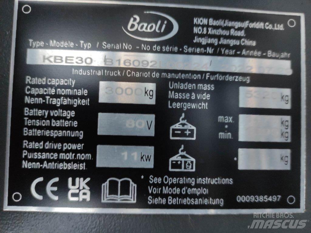Baoli KBE30 Electric forklift trucks