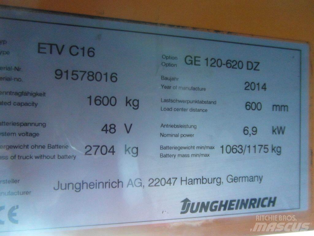 Jungheinrich ETVC16 Reach truck