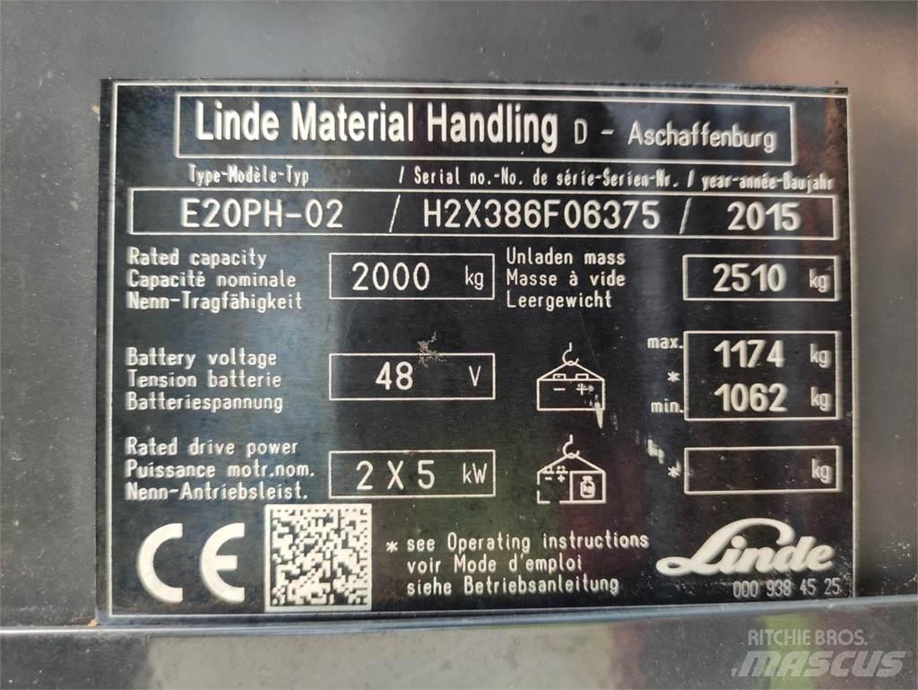 Linde E20-PH-02 Electric forklift trucks