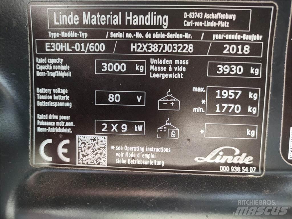 Linde E30HL-01/600-387 Electric forklift trucks