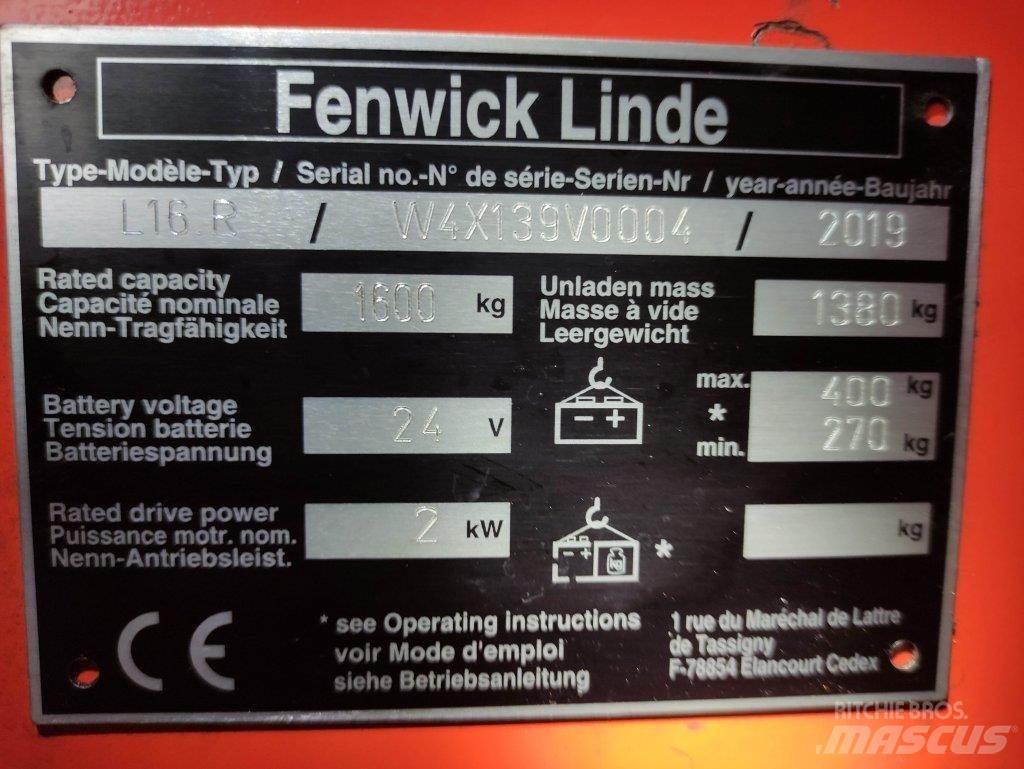 Linde L16R Pedestrian stacker
