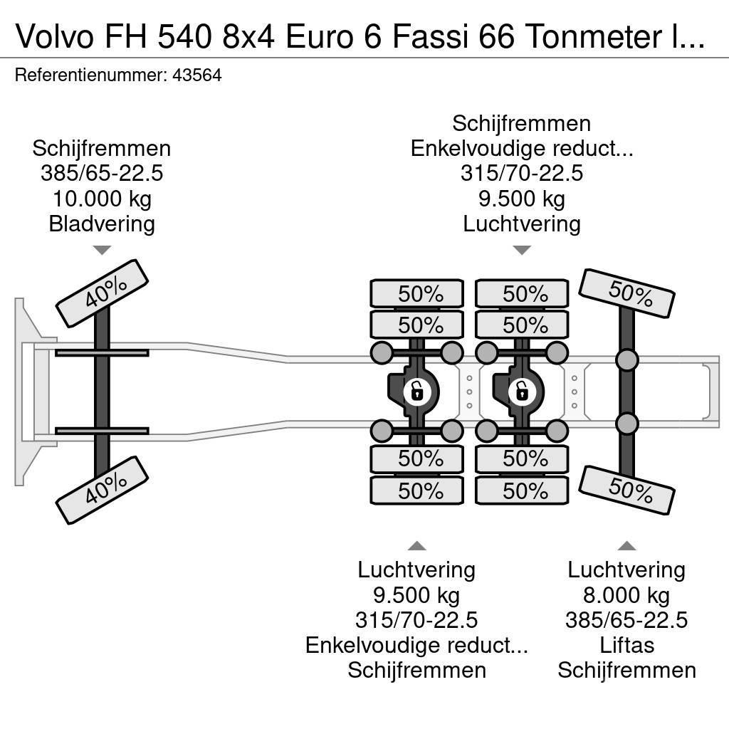 Volvo FH 540 8x4 Euro 6 Fassi 66 Tonmeter laadkraan + Fl Prime Movers