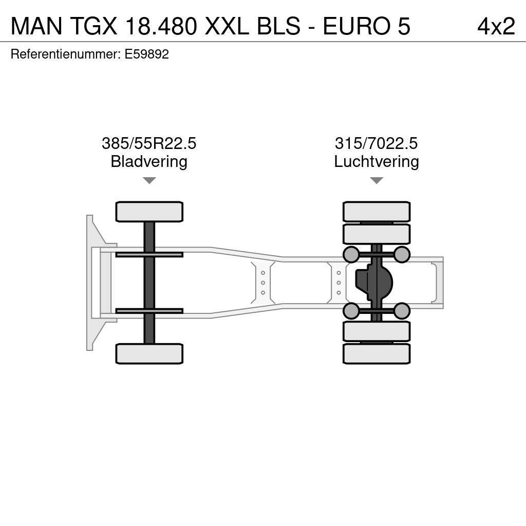 MAN TGX 18.480 XXL BLS - EURO 5 Prime Movers