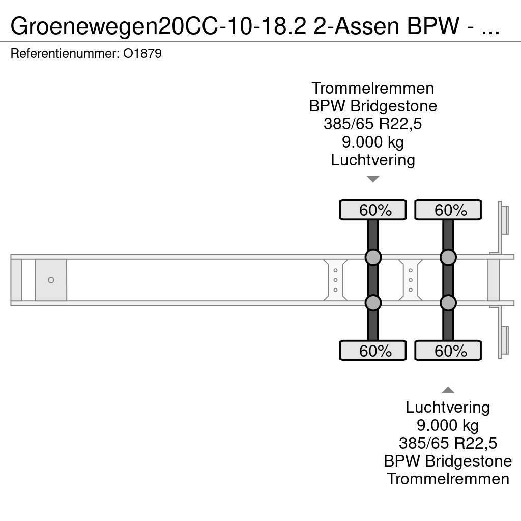 Groenewegen 20CC-10-18.2 2-Assen BPW - DrumBrakes - Air Suspen Container semi-trailers