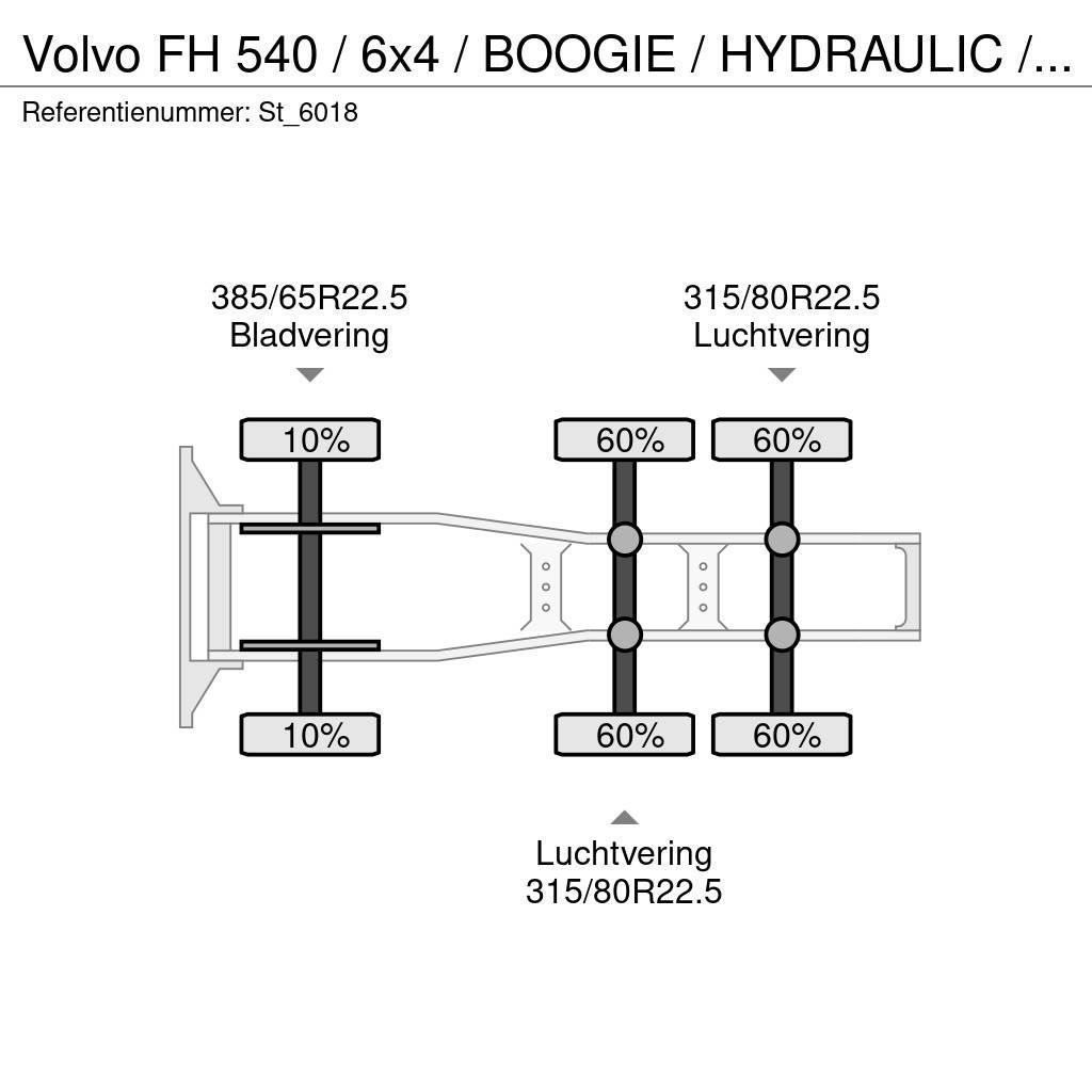Volvo FH 540 / 6x4 / BOOGIE / HYDRAULIC / RETARDER / Prime Movers