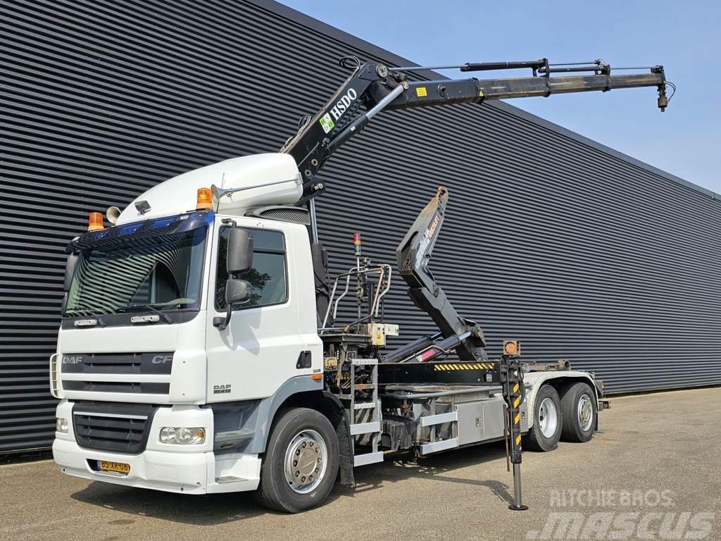 DAF CF 85.410 6x2*4 / HOOKLIFT + HIAB 22 t/m CRANE Truck mounted cranes